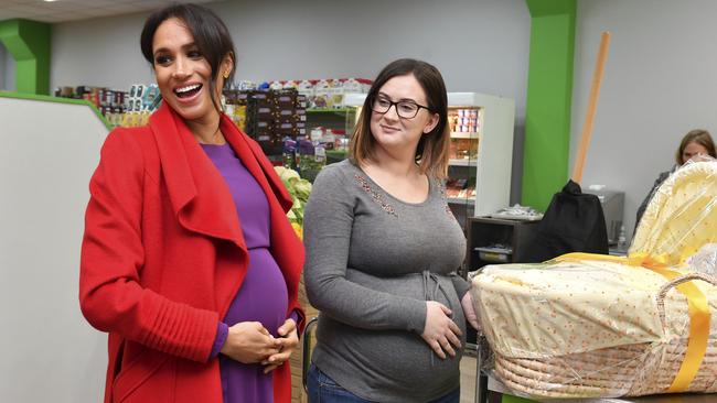 The Duchess of Sussex is handling her baby’s birth on her terms — out of the spotlight. Picture: Anthony Devlin/Pool via AP