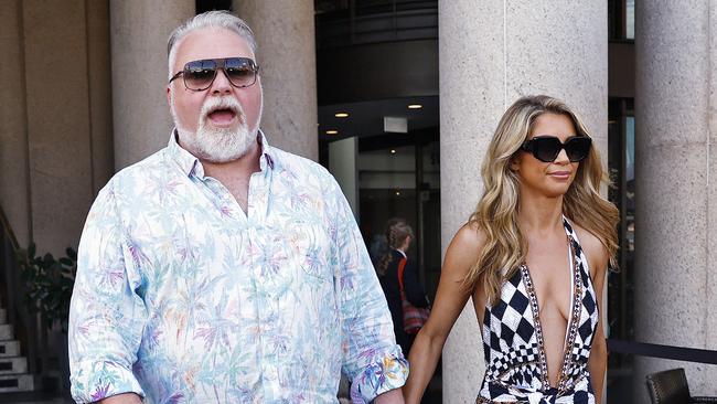 Kyle Sandilands with wife Tegan Kynaston. Picture: Sam Ruttyn