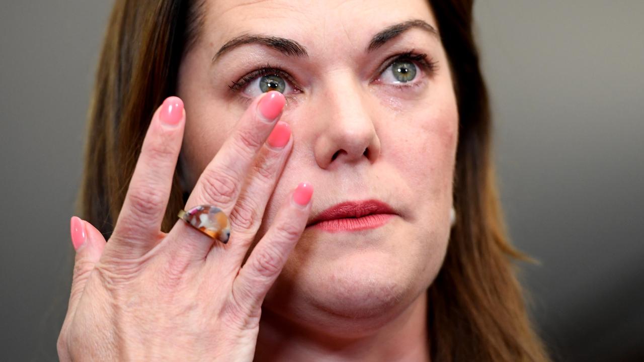 Senator Sarah Hanson-Young today. Picture: Tracey Nearmy/Getty Images