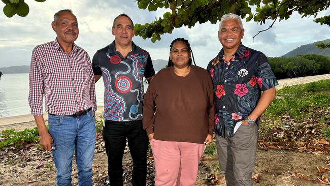 Mayor Alf Lacey, Dr Robert Blackley, Deputy Mayor Mersane Oui and John Paul Janke. Picture: NITV