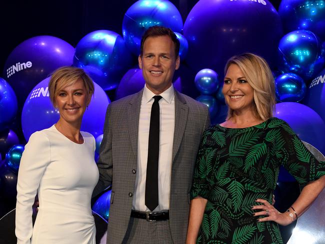 The current Today Show presenters Deb Knight, Tom Steinfort and Georgie Gardner on Wednesday. Picture: AAP Image/Bianca De Marchi