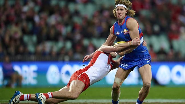 Aaron Naughton should be back for the Western Bulldogs. Picture: Brett Hemmings/AFL Photos/via Getty Images