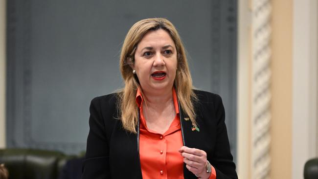 BRISBANE, AUSTRALIA - NewsWire Photos - AUGUST 16, 2022.Queensland Premier Annastacia Palaszczuk speaks during Question Time at Queensland Parliament House in Brisbane.Picture: NCA NewsWire / Dan Peled