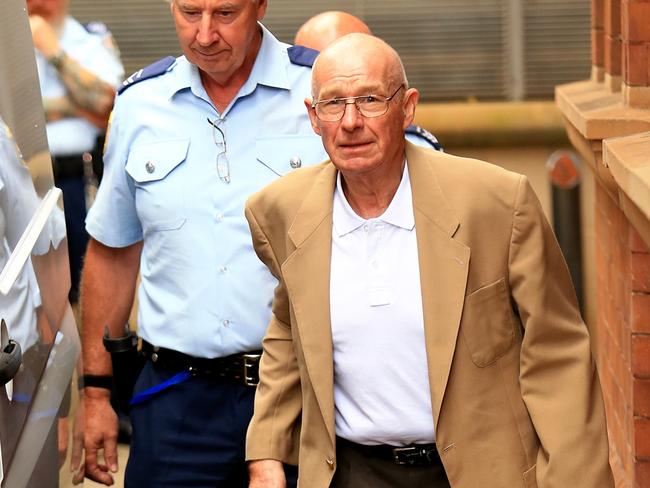 Roger Rogerson leaves the Supreme Court during his trial for the murder of Jamie Gao. Picture: Adam Taylor