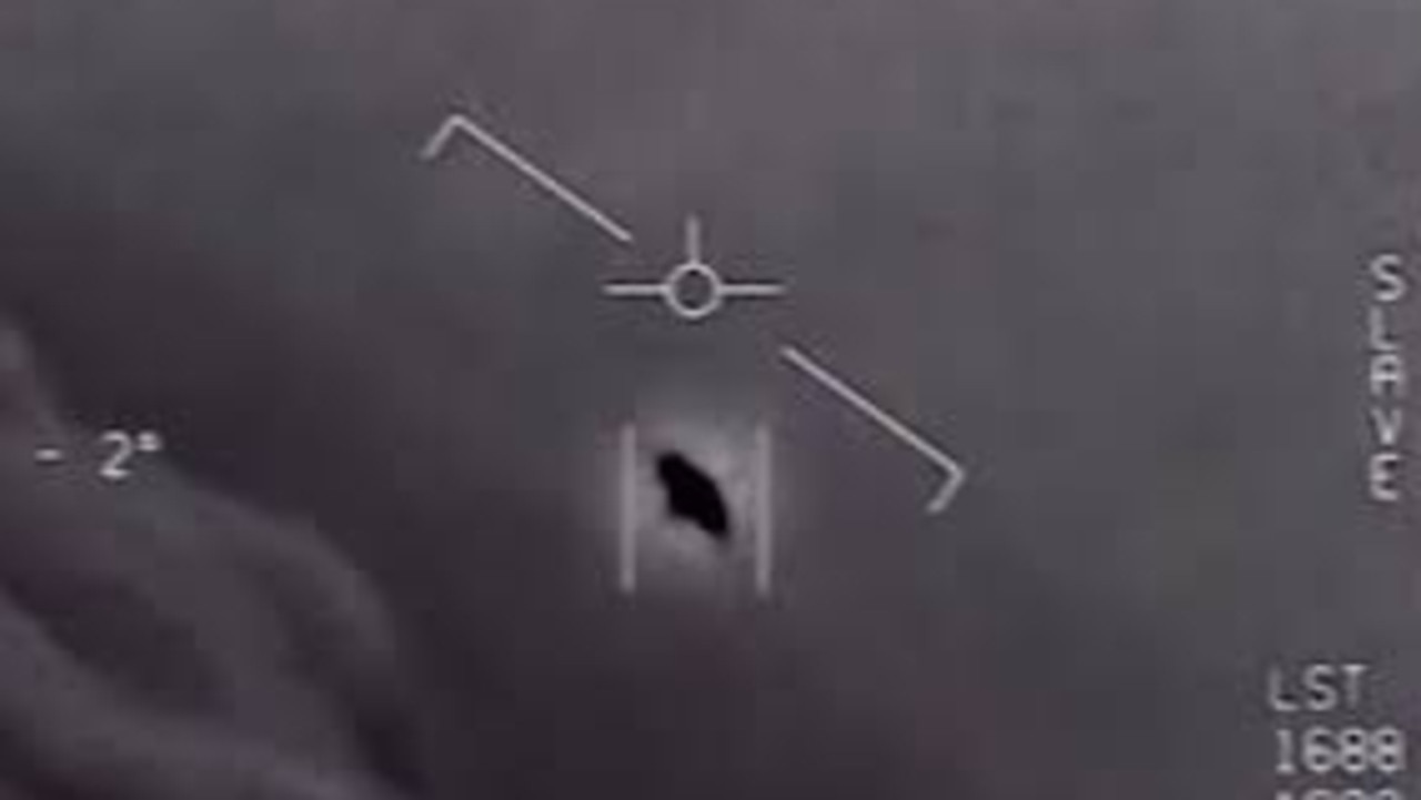 The US Navy earlier released three videos showing UFOs. Picture: US Navy