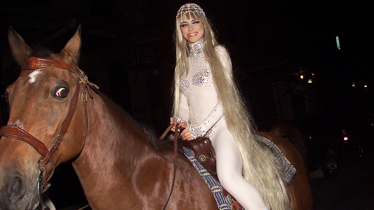 Heidi Klum’s Lady Godiva came complete with an actual horse. Picture: Getty Images