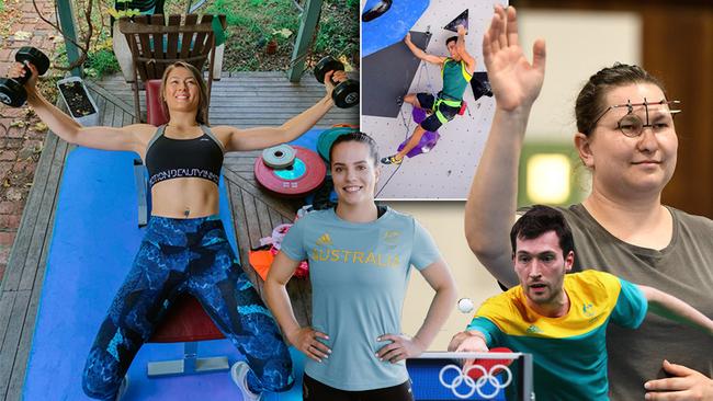 The Tokyo Olympics was postponed because of coronavirus, but Melbourne’s Olympians' are keeping fit during lockdown.