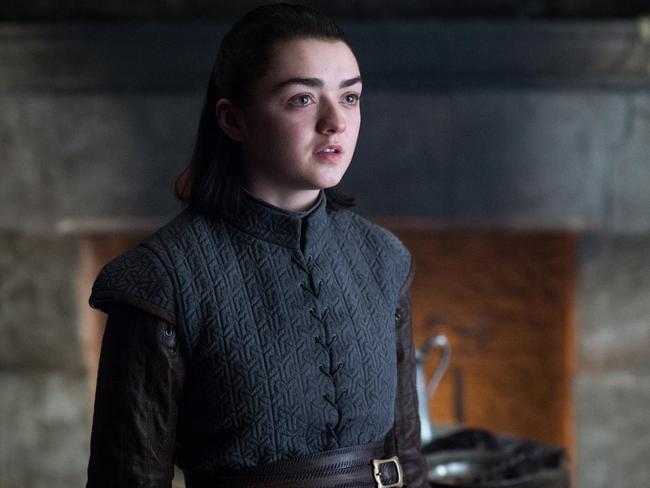 Arya Stark (played by Maisie Williams) in Game of Thrones.