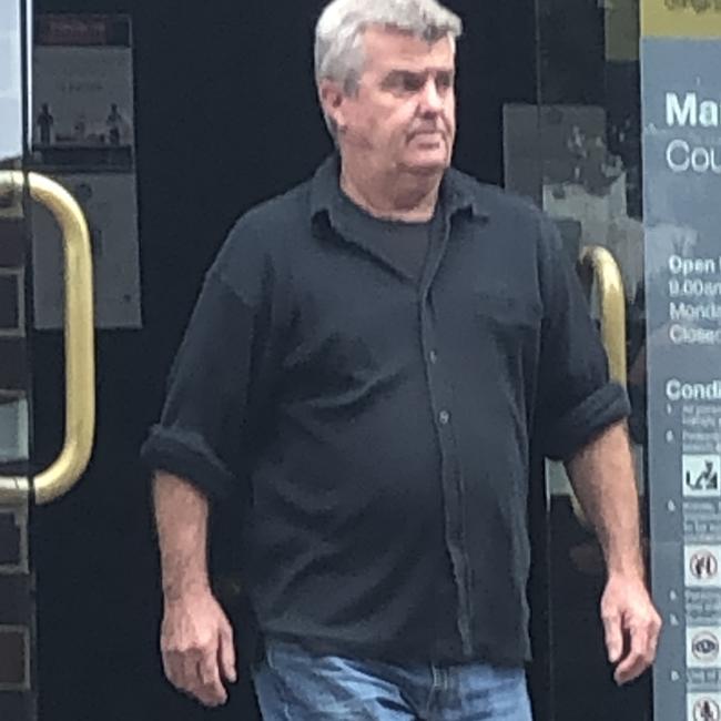 Bradley White, 58, of Terrey Hills, leaving Manly Local Court after a previous appearance. He can apply for parole in December. Picture: Jim O'Rourke