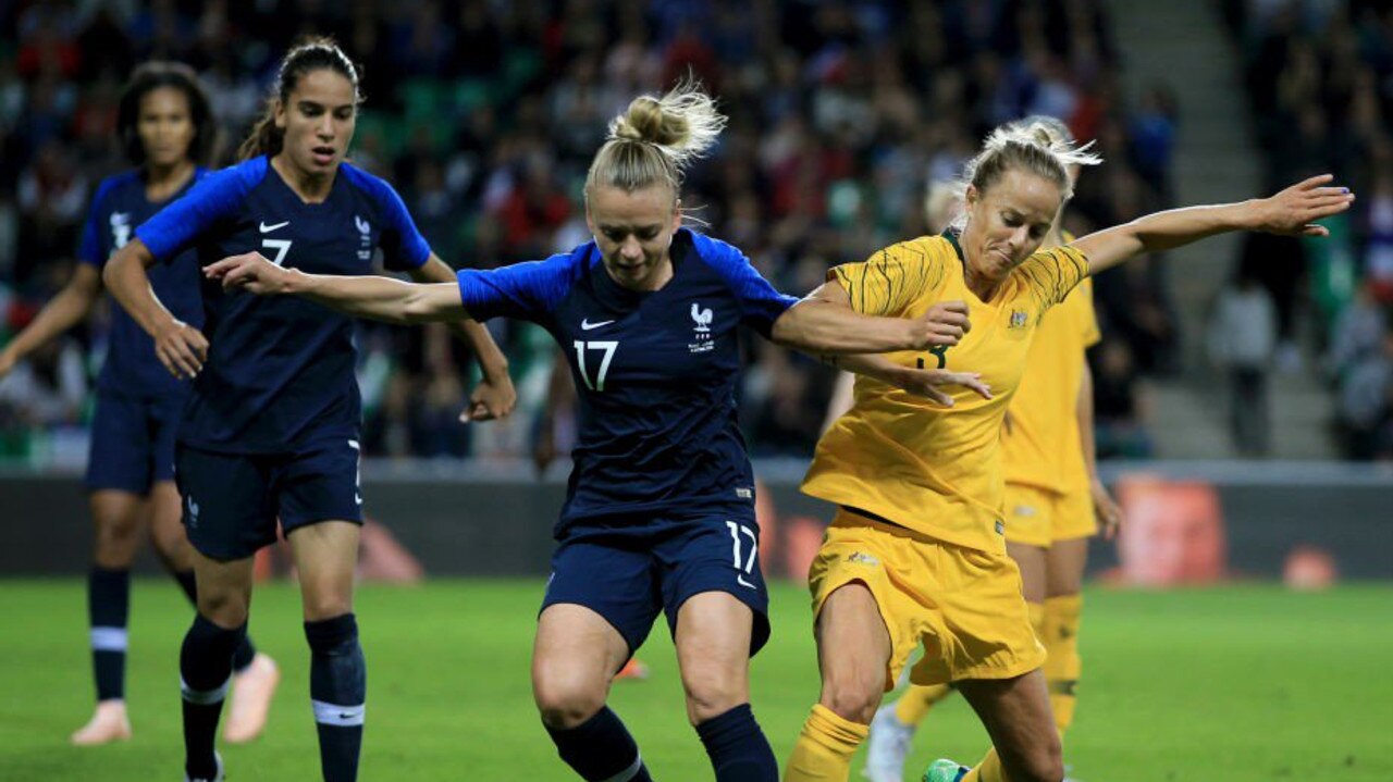 The Matildas in action against France