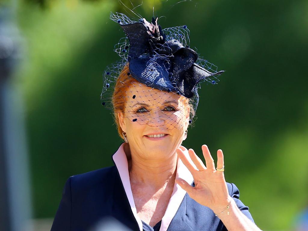 Royal wave … is Sarah Ferguson’s Margaret about to leg it from her own wedding party?