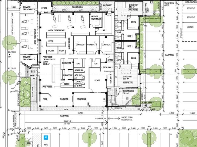 Layout of Torque Orthodontics proposed renovation at 33 Brisbane Street, Mackay. Photo: Contributed