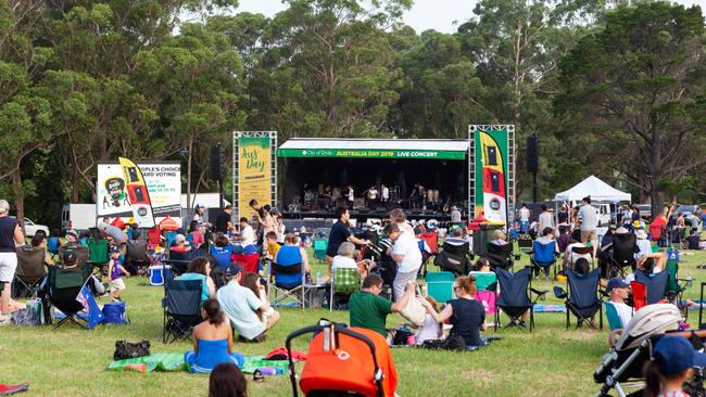 Australia Day concert at North Ryde Commons in North Ryde. Picture: Jordan Shields