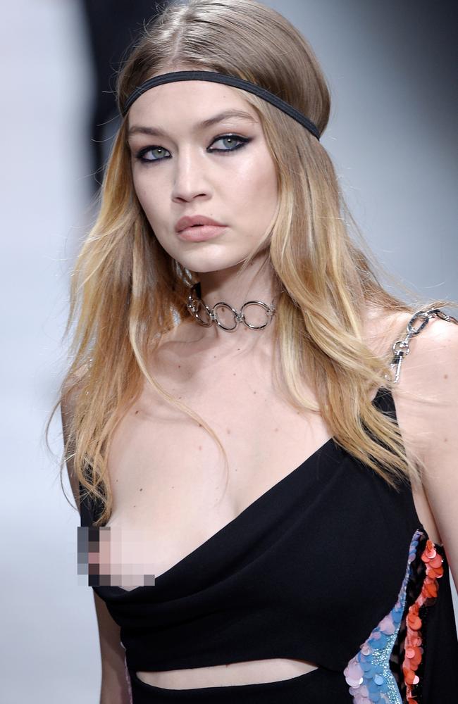 Gigi Hadid would probably rather forget the Versace runway show. Picture: Getty Images