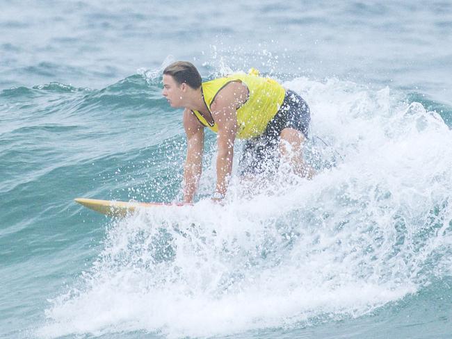 Early Saturday heats of The Burleigh Heads Boardriders Single Fin Festival. Picture: Glenn Campbell