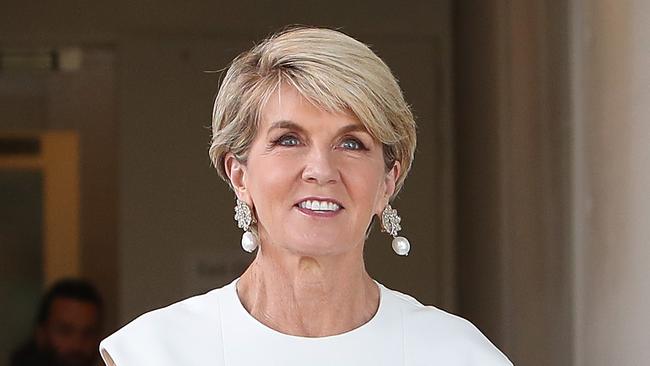 Julie Bishop after resigns leaves at Parliament House in Canberra. Picture Kym Smith