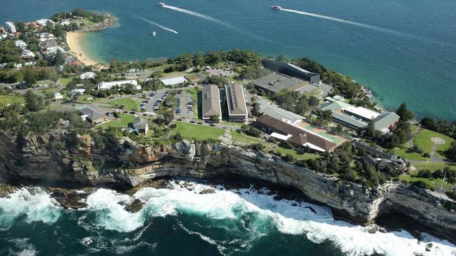 HMAS Watson in Sydney, where Midshipman Callum Hicks sexually choked a woman at a black-tie dinner.