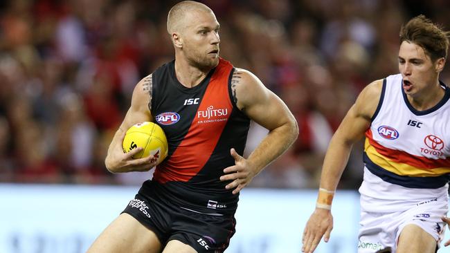 Jake Stringer in action during his Essendon debut. Picture: Michael Klein