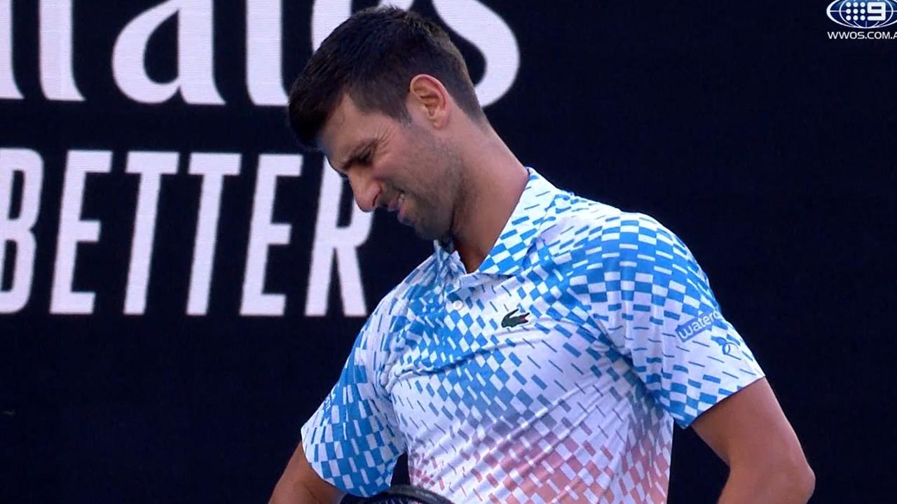 Novak Djokovic was frustrated early.