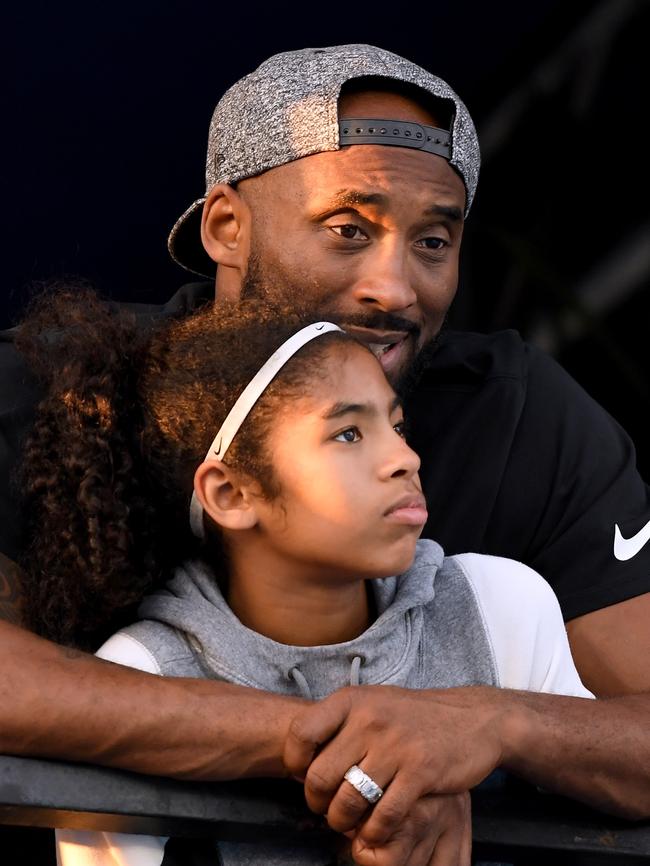 Kobe Bryant and his daughter, Gianna, lost their lives in a tragic helicopter crash. Picture: Getty Images