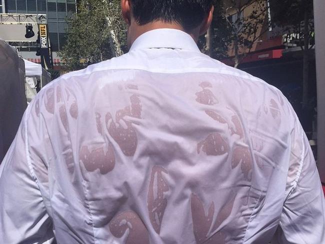 Mario Lopez Sweaty shirt at Emmys Picture: Mario Lopez/Instagram