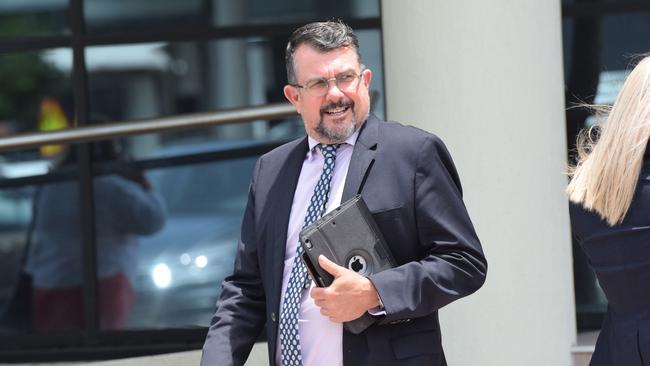 WOOD CHIPPER  MURDER CASE: Barrister Simon Lewis leaves Maroochydore court.