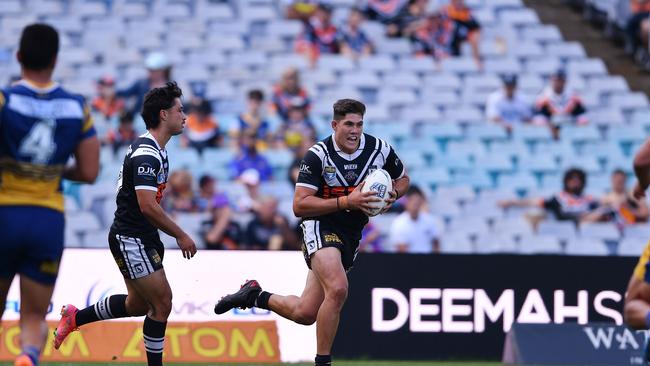 Tuki Simpkins is just 19 but looks set to play first grade in the coming years. Picture: NRL Photos