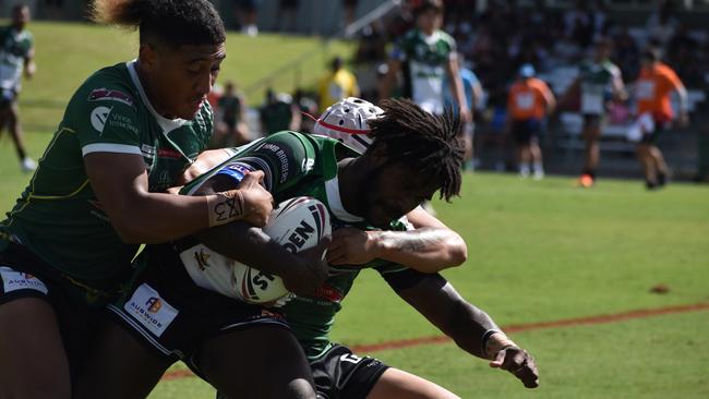 Meninga Cup semi-final action between the Ipswich Jets and Townsville Blackhawks. Saturday April 15, 2023.