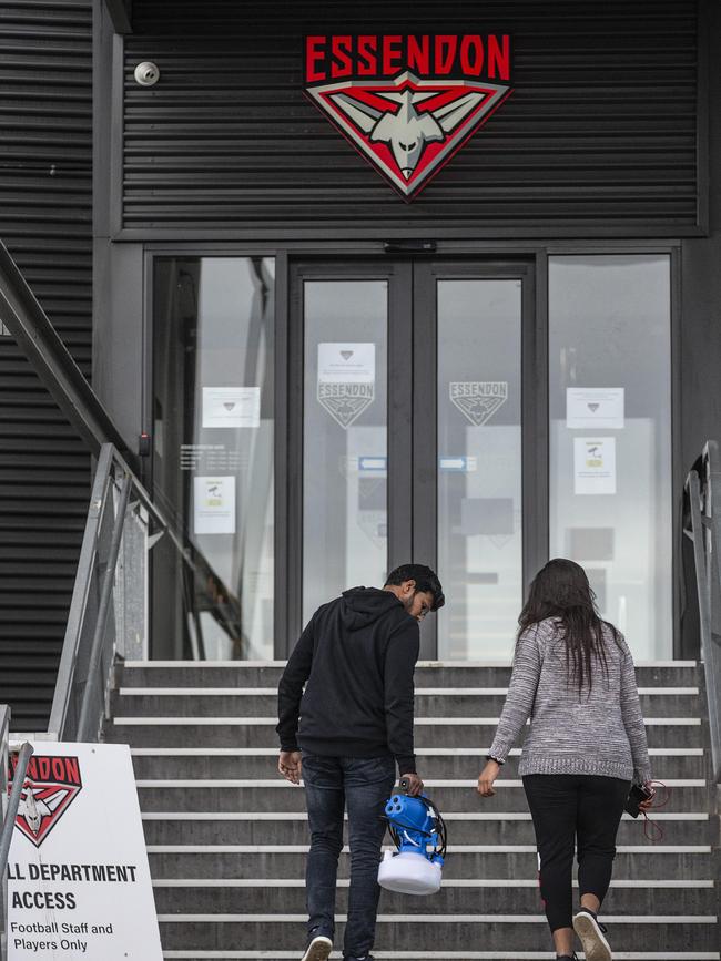 The entryway to Bombers HQ. Picture: Sarah Matray