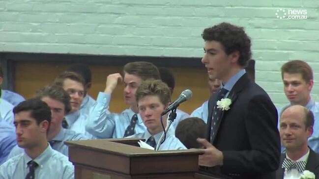 Footage of alleged CEO killer Luigi Mangione's valedictorian speech