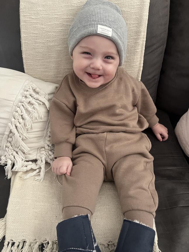Oaklee Cropley-Sallai, six months old. Oaklee always has a smile on his face. Such a happy boy who just lights up my whole world.