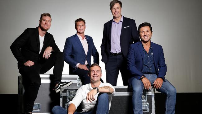 2018 contestants from left Dean, Justin, Ryan, Troy and Nasser for the upcoming season of Married at First sight. Picture: Jonathan Ng