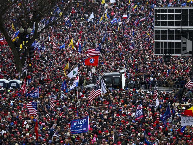 Crowds gather for the "Stop the Steal" rally in Washington, DC. Picture: Getty Images/AFP