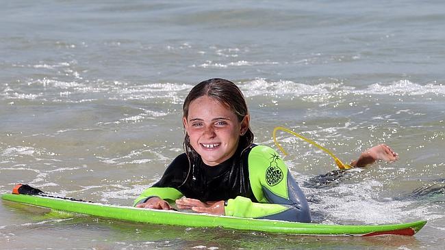 Quincy Symonds in the surf. Picture: Richard Gosling.