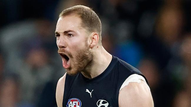 Carlton star Harry McKay is ready to return against Collingwood on Saturday night. Picture: Michael Willson / Getty Images