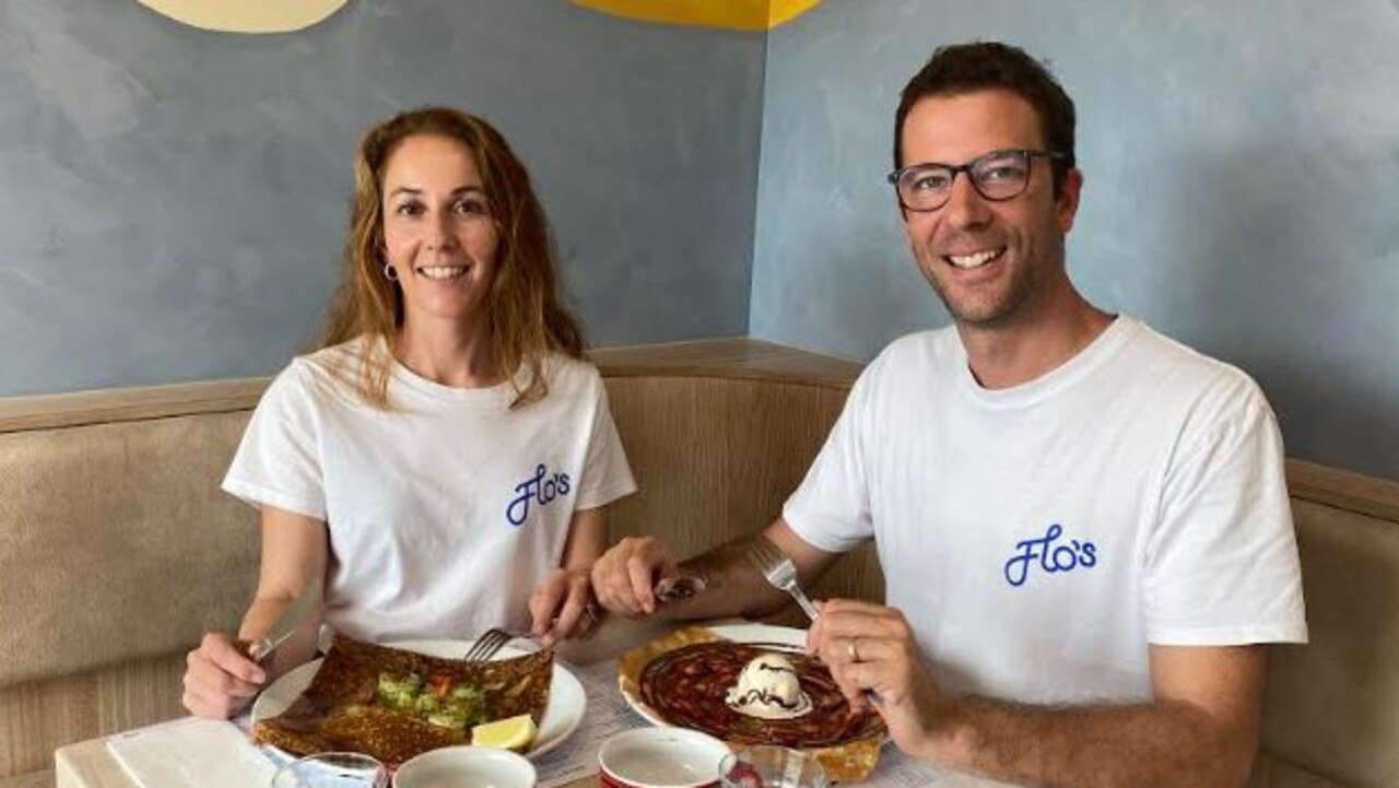 Flo's Creperie owners Michelle and Florian Guillemard. Photo: Contributed