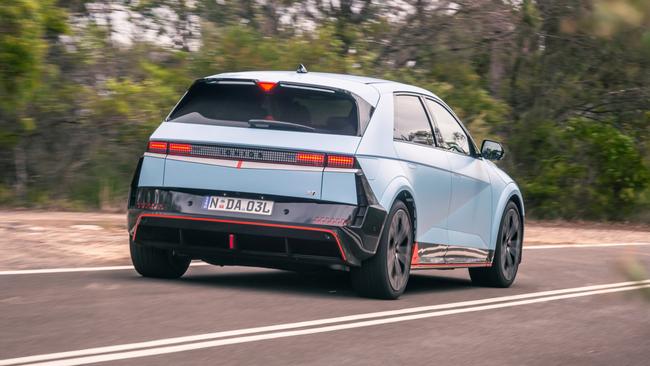 Orange highlights and low profile tyres help it stand out from the crowd.