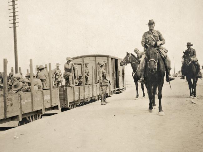 Brigadier General Elliott spent the first months of the war training in Egypt, as seen here in early 1915. Picture: Australian War Memorial