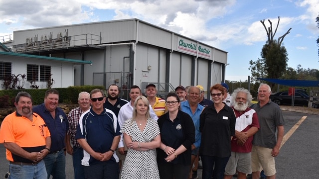 Former Churchill Abattoir workers met on site last year to discuss the possibility of getting their old jobs back, as managing director Barry Moule pushes for State Government backing to reopen the facility.