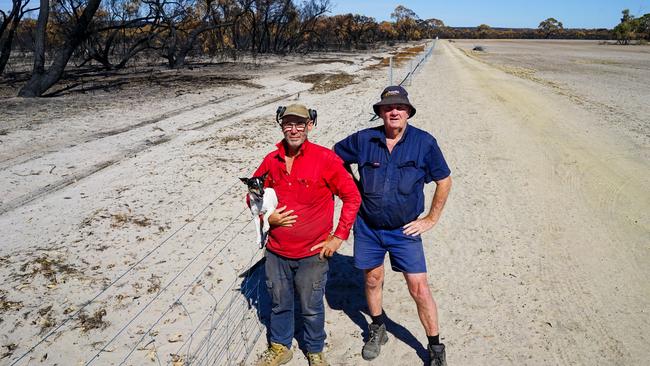 Agribusiness Consulting Group assessor Marty Colbert and farmer Des Clark, from Nhill. Picture: Rachel Simmonds