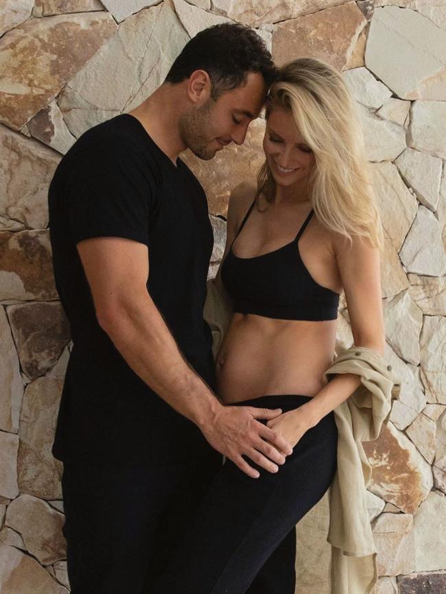 The couple announcing their pregnancy on Instagram three months ago. (Picture: Instagram)