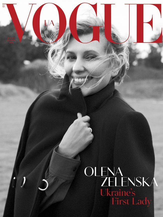 Olena Zelenska on the cover of Vogue Ukraine.