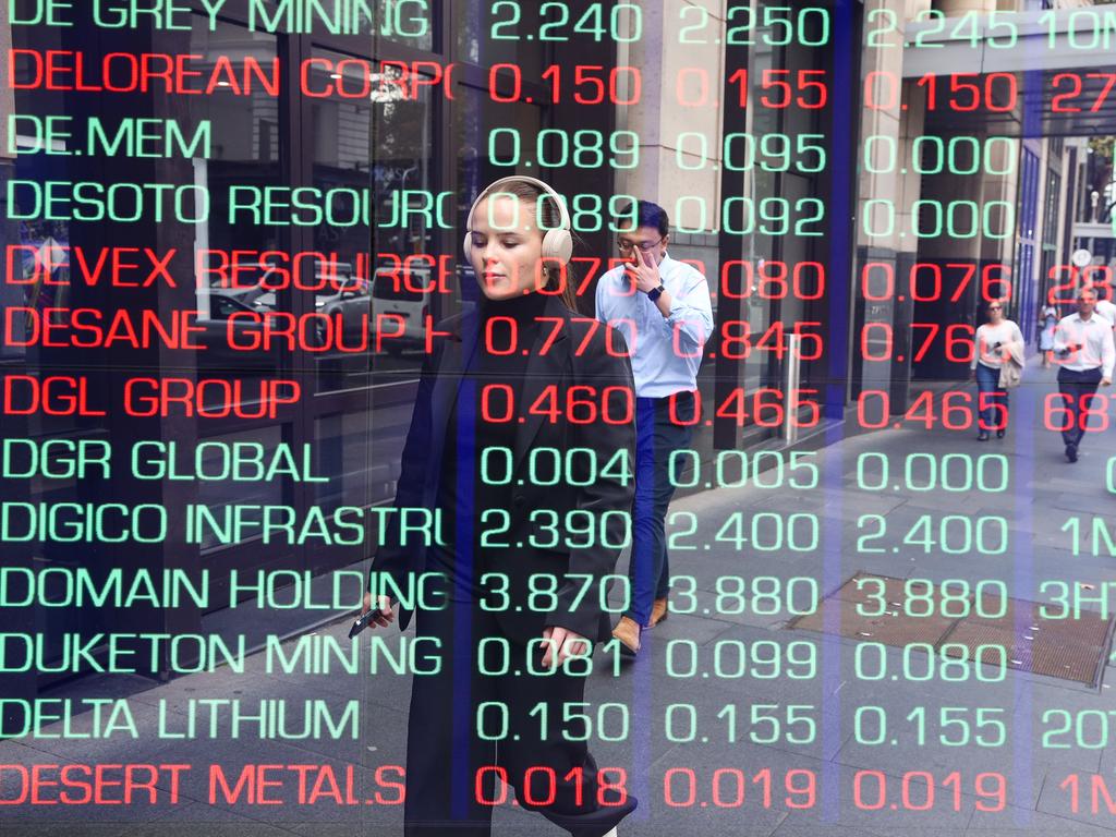 SYDNEY, AUSTRALIA - NewsWire Photos APRIL 09: A general view of the digital boards at the Australian Stock Exchange in Sydney after the ASX plummeted for a second day, with another 50 billion dollars wiped off the Australian stock market today, as a result of fears US President Donald TrumpÃs reciprocal tariff policies will send the global economy into a recession. Photo: Gaye Gerard / NewsWire