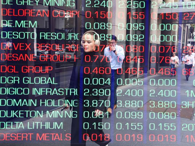 SYDNEY, AUSTRALIA - NewsWire Photos APRIL 09: A general view of the digital boards at the Australian Stock Exchange in Sydney after the ASX plummeted for a second day, with another 50 billion dollars wiped off the Australian stock market today, as a result of fears US President Donald TrumpÃs reciprocal tariff policies will send the global economy into a recession. Photo: Gaye Gerard / NewsWire
