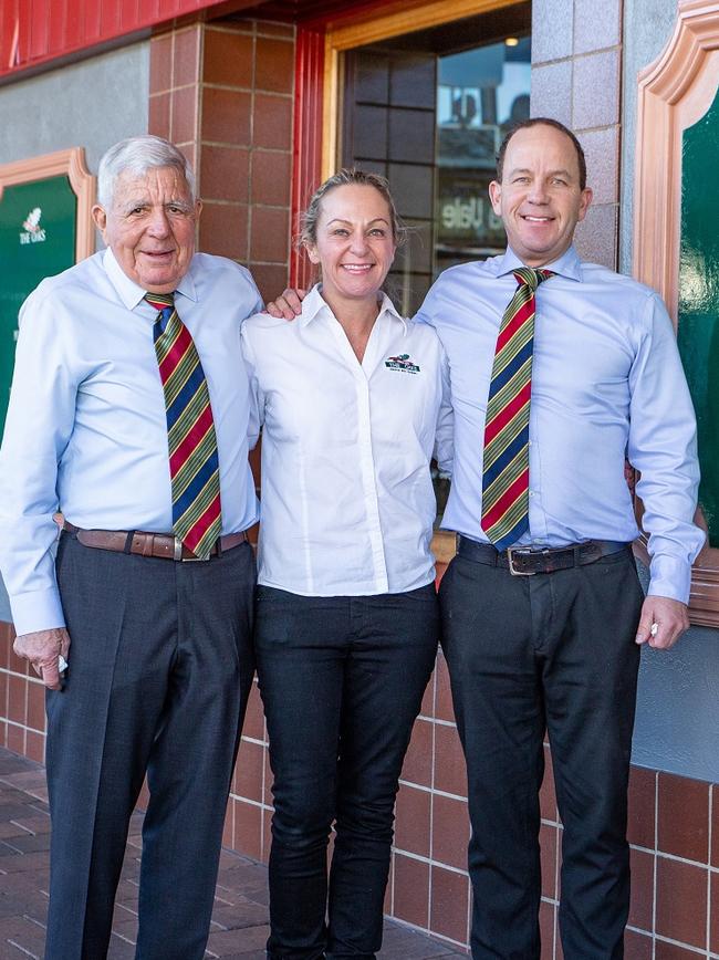 Andrew Thomas, pictured with dad David Thomas and Muffy Thomas, said the new generation don’t want to take over the family business.