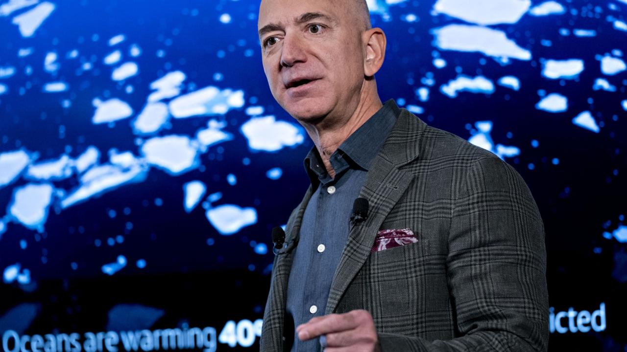 Bezos started a climate change charity fund and is also invested in space exploration. Picture: Andrew Harrer/Bloomberg