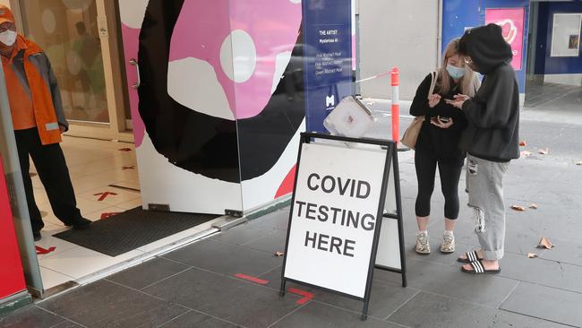 With Victoria recently scrapping most of its remaining Covid rules, there are no more long testing queues in Melbourne’s CBD. Picture: David Crosling