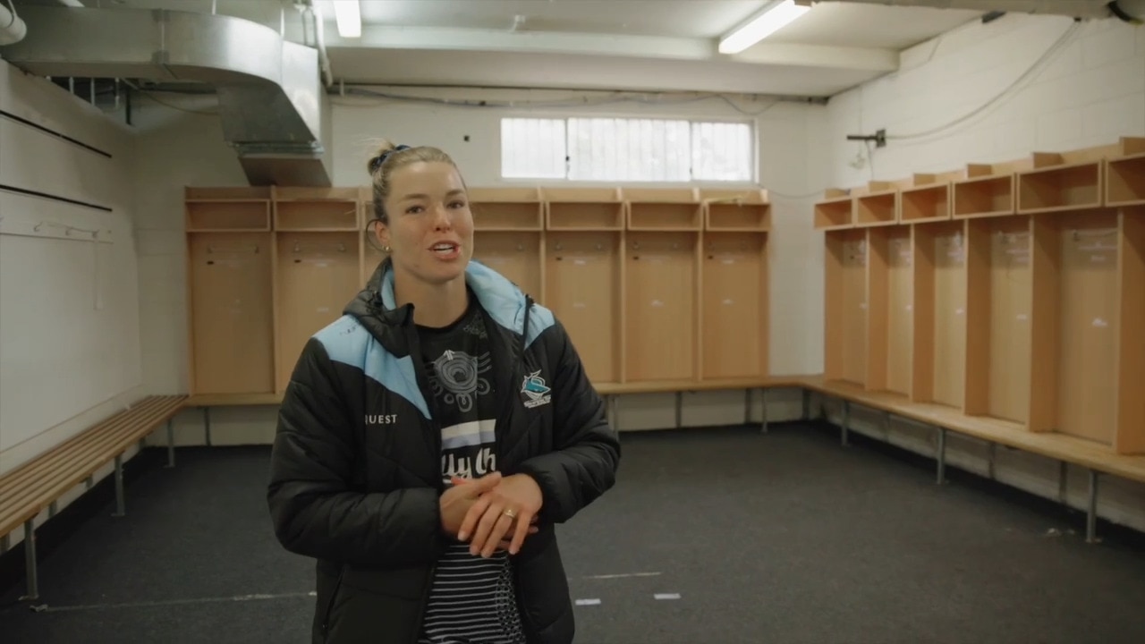 Sharks women’s facility tour with Emma Tonegato