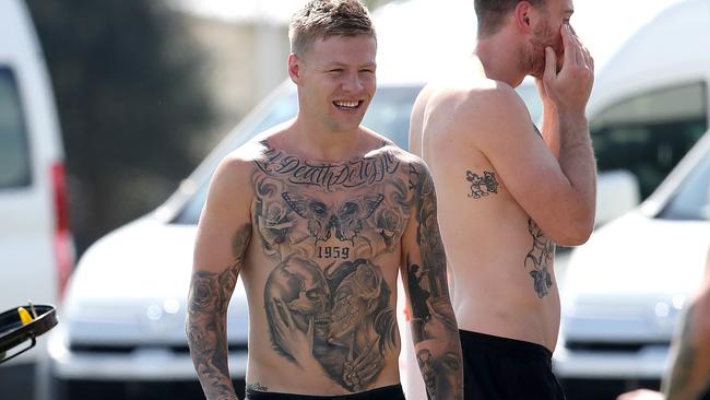 Collingwood’s Jordan De Goey could be back playing as soon as next week, despite facing charges. Picture: Getty Images