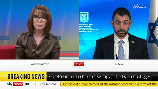 Israeli spokesman stunned into silence during a TV interview